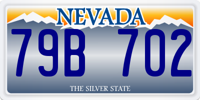 NV license plate 79B702