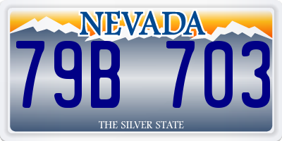 NV license plate 79B703