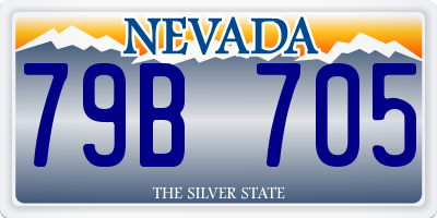 NV license plate 79B705