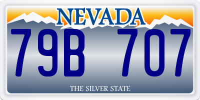 NV license plate 79B707