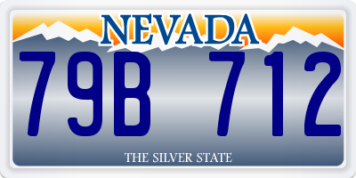 NV license plate 79B712