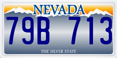 NV license plate 79B713