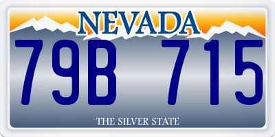 NV license plate 79B715