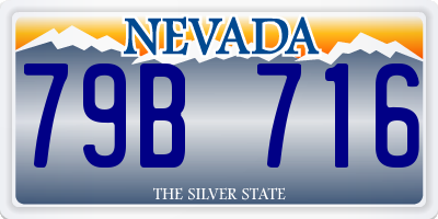 NV license plate 79B716