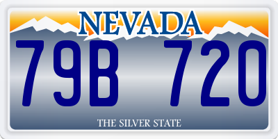 NV license plate 79B720
