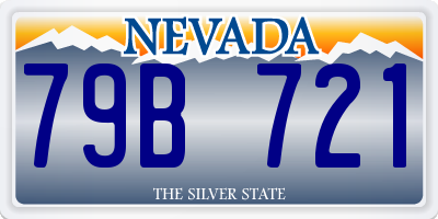 NV license plate 79B721