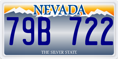 NV license plate 79B722
