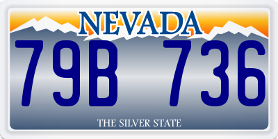 NV license plate 79B736