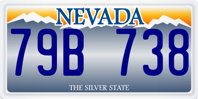 NV license plate 79B738