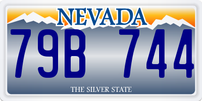 NV license plate 79B744