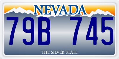 NV license plate 79B745