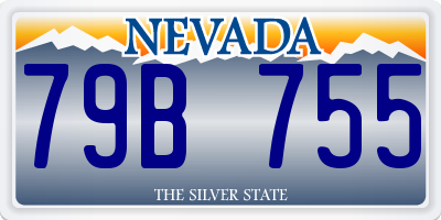 NV license plate 79B755