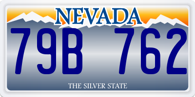 NV license plate 79B762