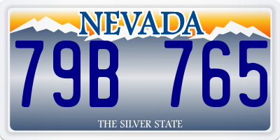 NV license plate 79B765