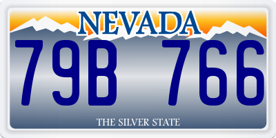 NV license plate 79B766