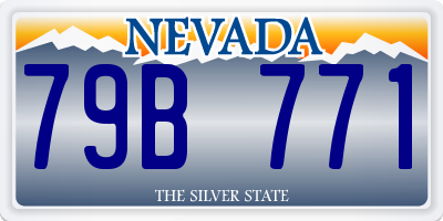 NV license plate 79B771