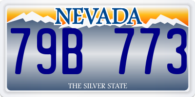 NV license plate 79B773