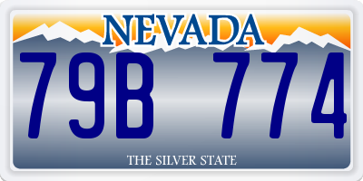 NV license plate 79B774
