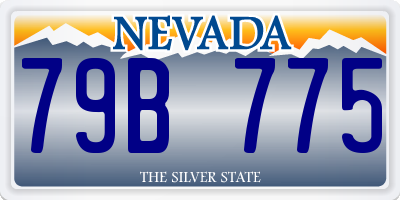 NV license plate 79B775
