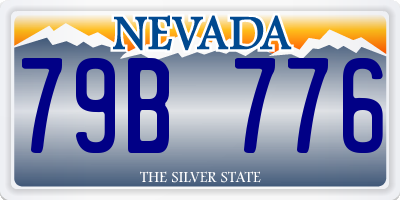 NV license plate 79B776