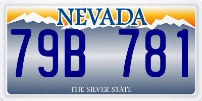 NV license plate 79B781