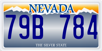 NV license plate 79B784