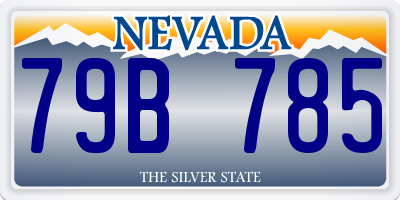 NV license plate 79B785