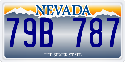 NV license plate 79B787