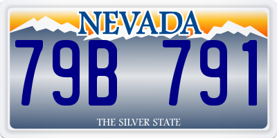 NV license plate 79B791