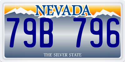 NV license plate 79B796