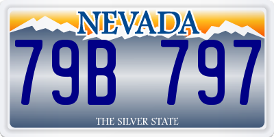 NV license plate 79B797