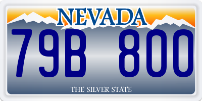 NV license plate 79B800