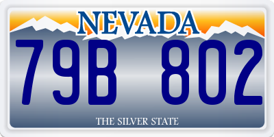 NV license plate 79B802