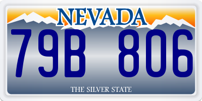 NV license plate 79B806