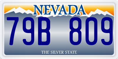 NV license plate 79B809