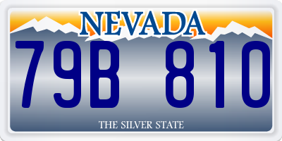 NV license plate 79B810