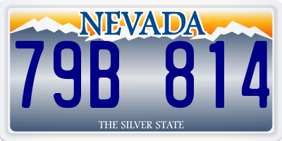 NV license plate 79B814