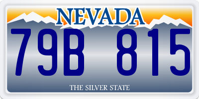 NV license plate 79B815