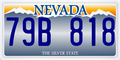 NV license plate 79B818