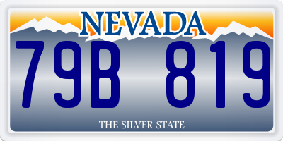 NV license plate 79B819