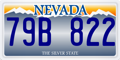 NV license plate 79B822