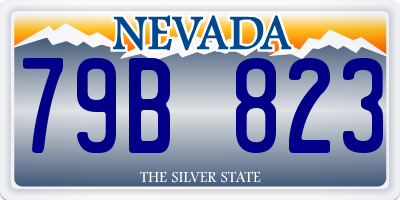 NV license plate 79B823