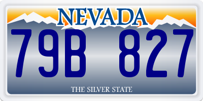 NV license plate 79B827