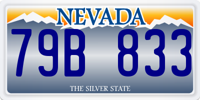 NV license plate 79B833