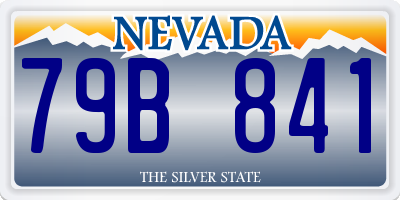 NV license plate 79B841
