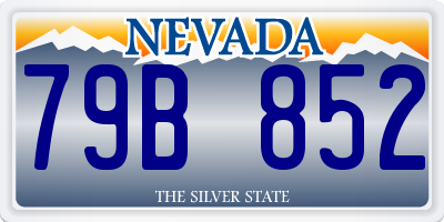 NV license plate 79B852
