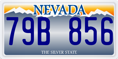 NV license plate 79B856