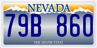 NV license plate 79B860