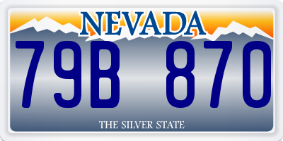 NV license plate 79B870