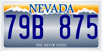 NV license plate 79B875